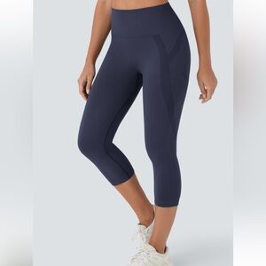 HALARA Deep Blue Capri Leggings NWT